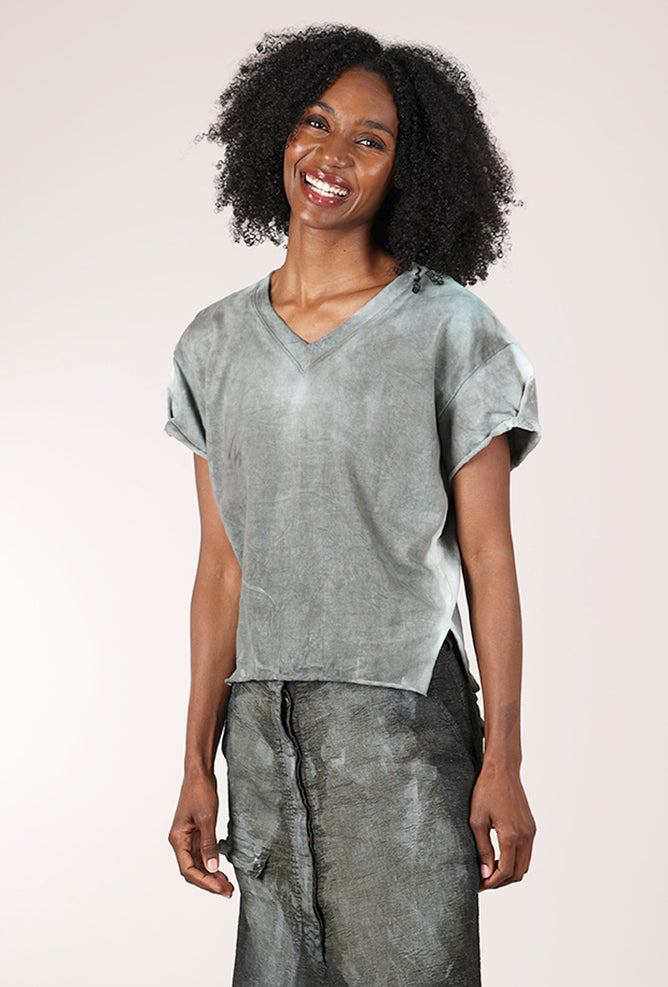 Cynthia Ashby Tracy Painted Tee, Blur 