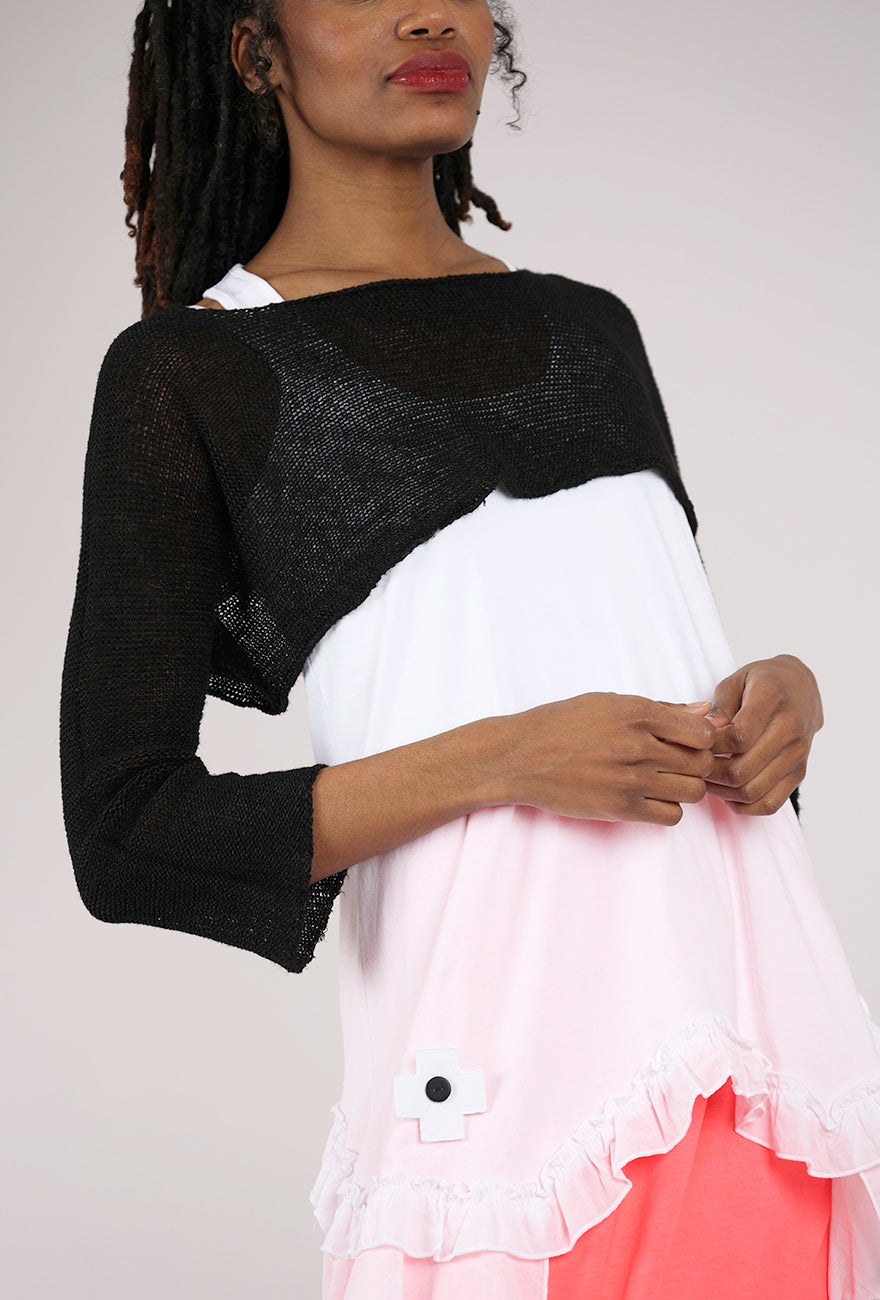 Paper Temples Just Sleeves Pullover, Black 