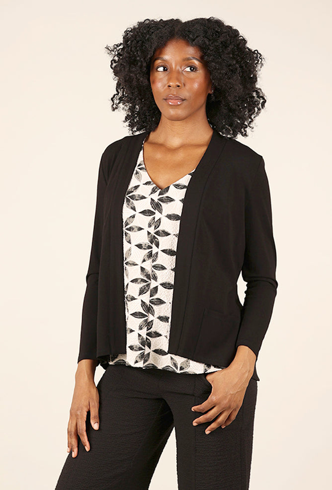 Habitat Core Travel Shirred-Back Cardie, Black 