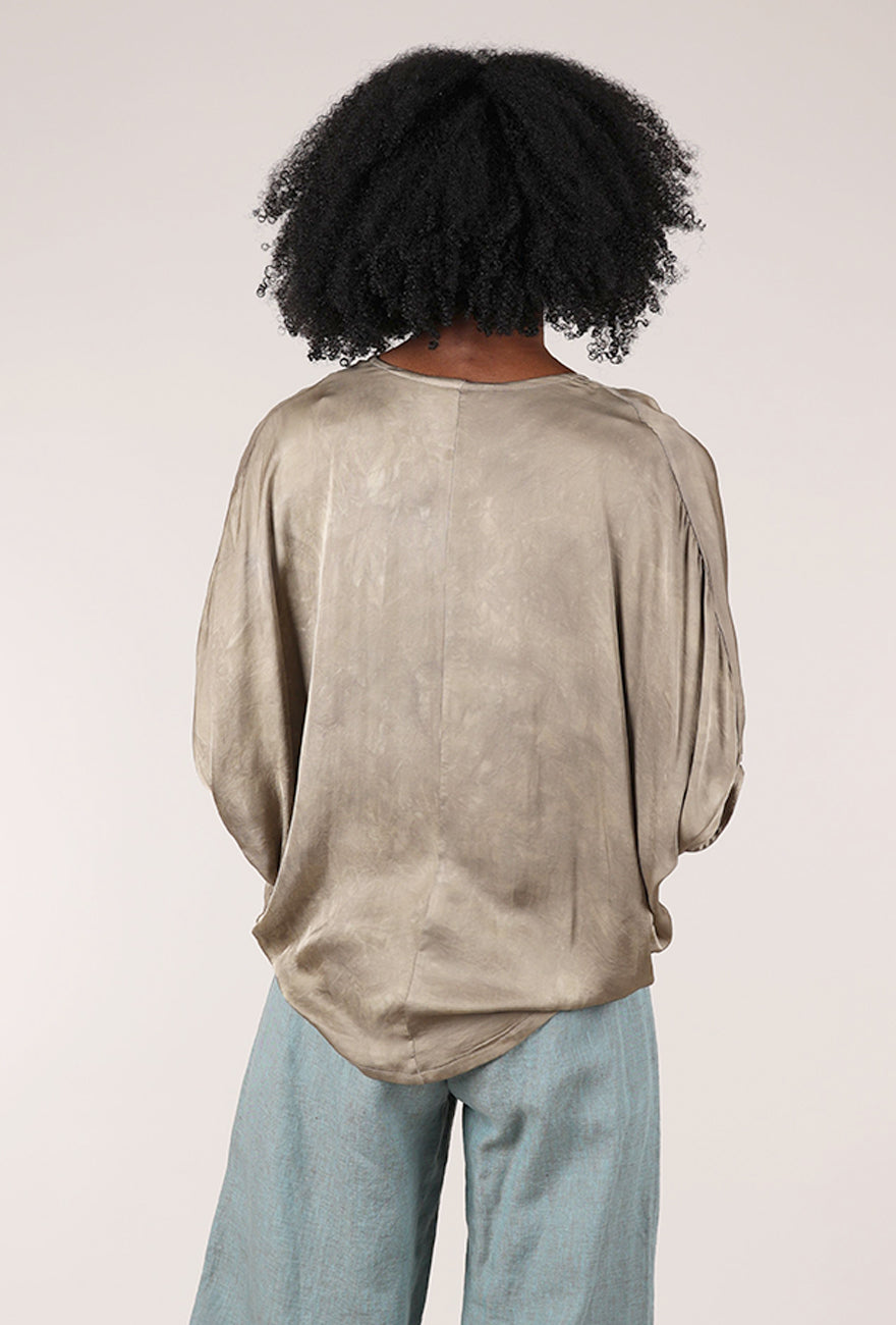 Bryn Walker Satin Ria Shirt, Pietra 