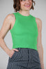 By Together Sawyer Cropped Sweater Tank, Kelly Green 