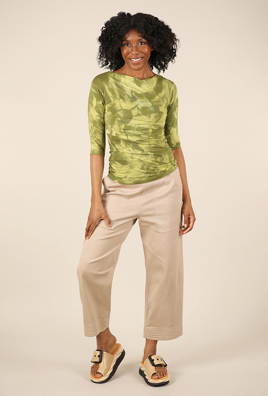 Heyne Bogut Pinch Elbow-Sleeve Top, Rock Lime 
