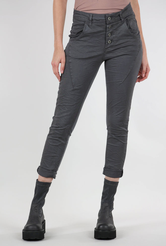 Femme Fatale Four-Button F/W Signature Pant, Charcoal 