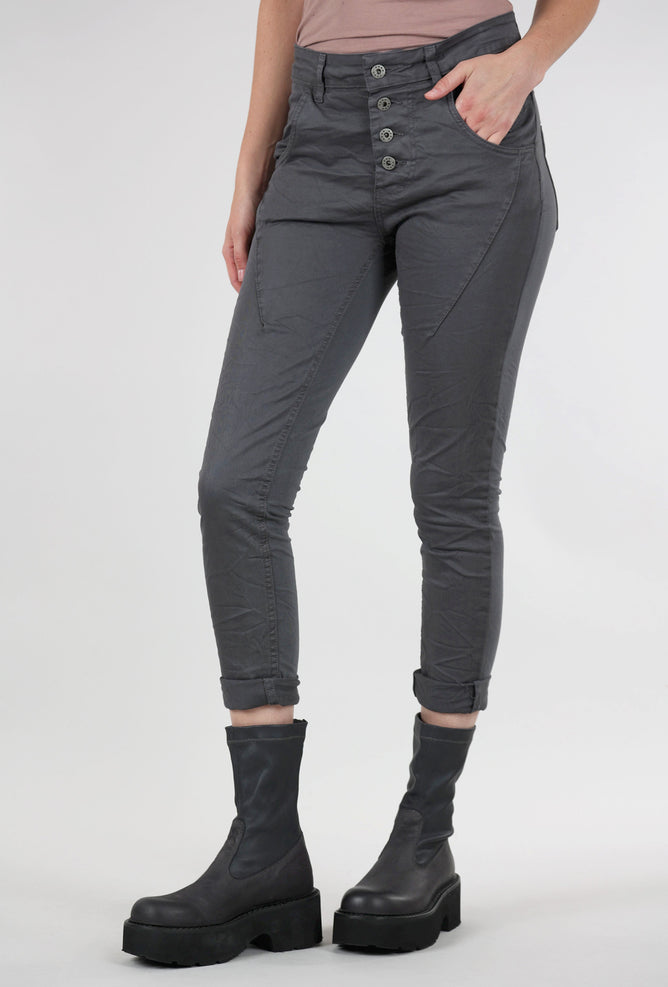 Femme Fatale Four-Button F/W Signature Pant, Charcoal 