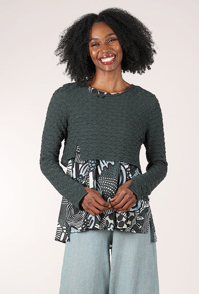Rundholz Crocheted Cropped Pullover, Tree 