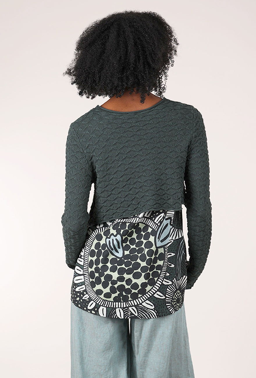 Rundholz Crocheted Cropped Pullover, Tree 