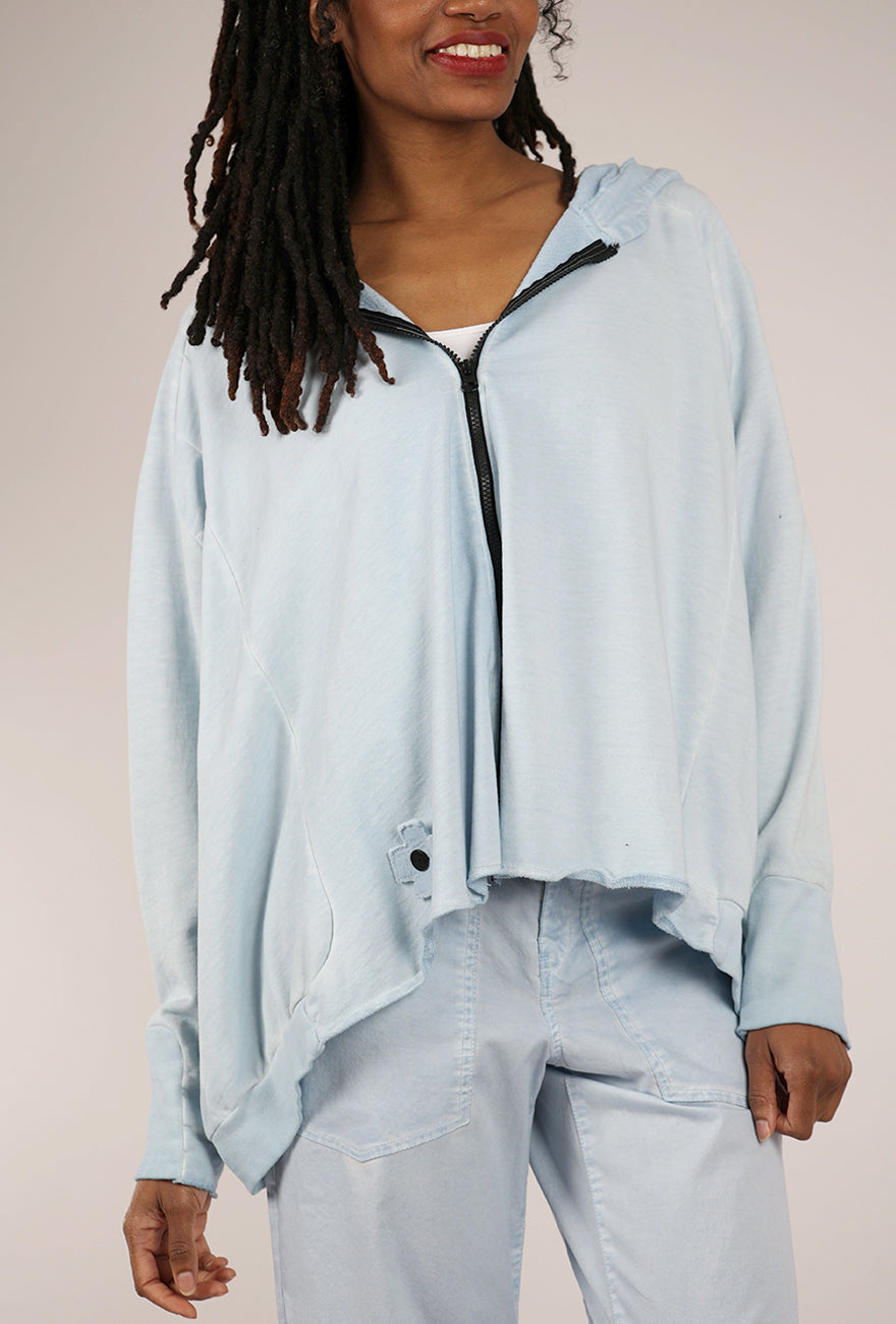 Pluslavie Wideshort Hooded Jacket, Light Blue 