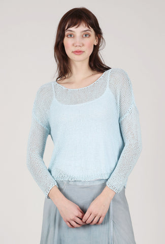Umit Unal Hand-Knit Ashley Sweater, Robin's Egg Blue 
