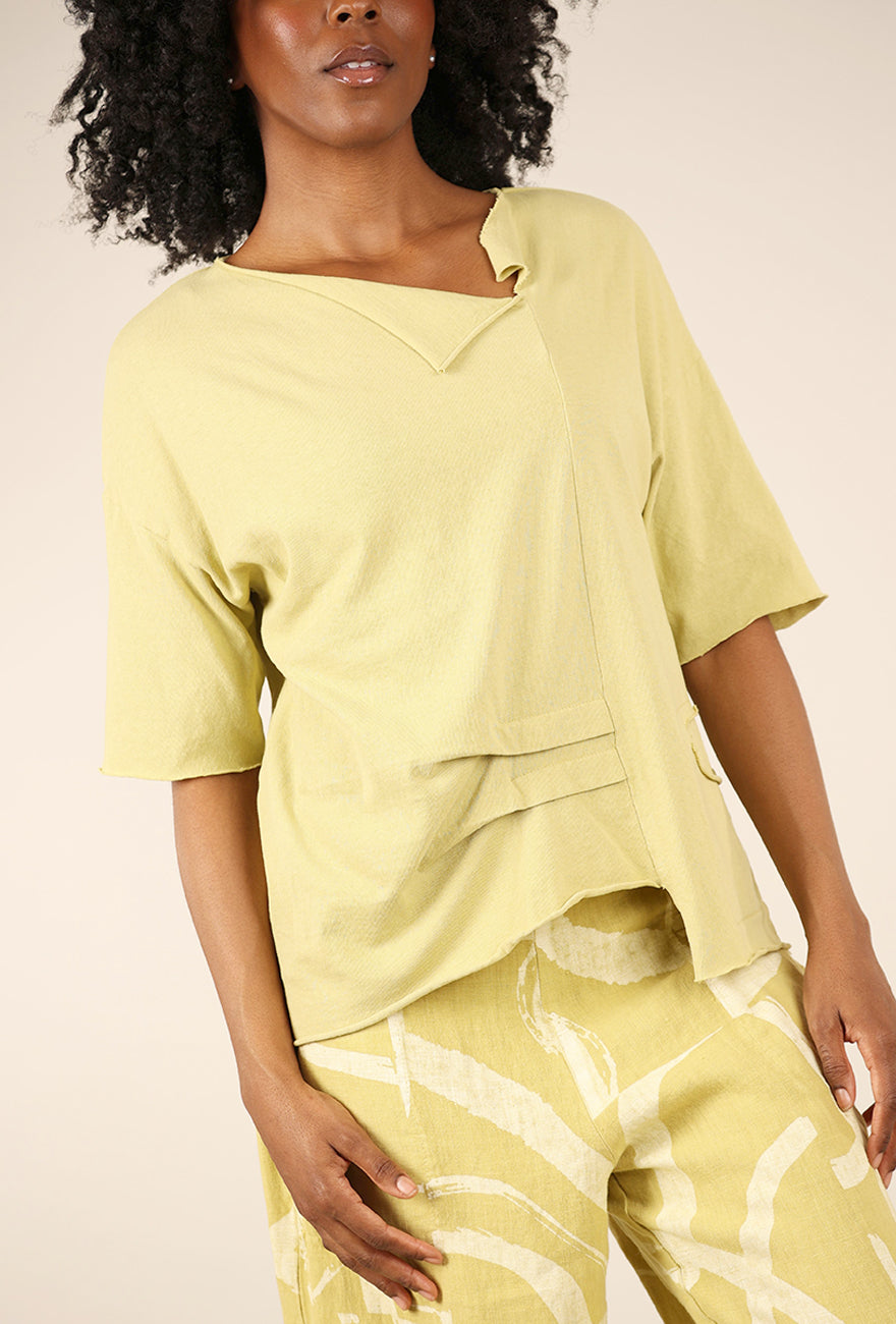 Fenini Peyton Pleat Top, Pear 