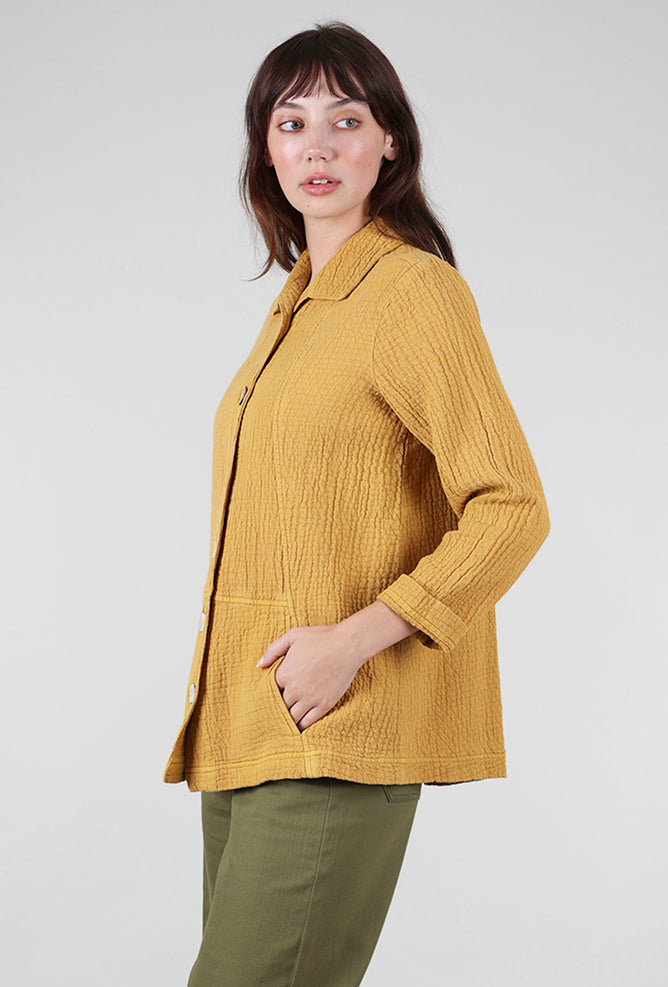 Habitat Sun Wash Jacquard Seamed Pocket Jacket, Honey 