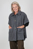 Mododoc Shawl-Neck Pocket Poncho, Charcoal 