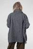 Mododoc Shawl-Neck Pocket Poncho, Charcoal 