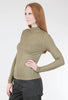 Mystree Ribbed Mock Neck, Olive 