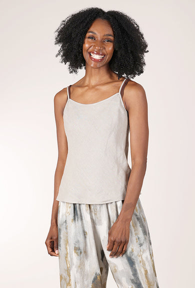 Bryn Walker Lucy Linen Tank, Nebbia 