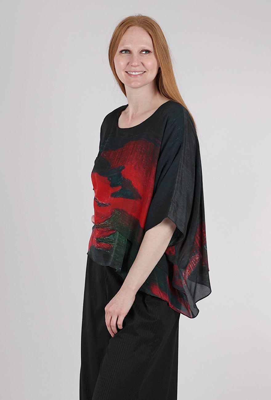 Cocoon House Silk Overlay Top, Lavish 