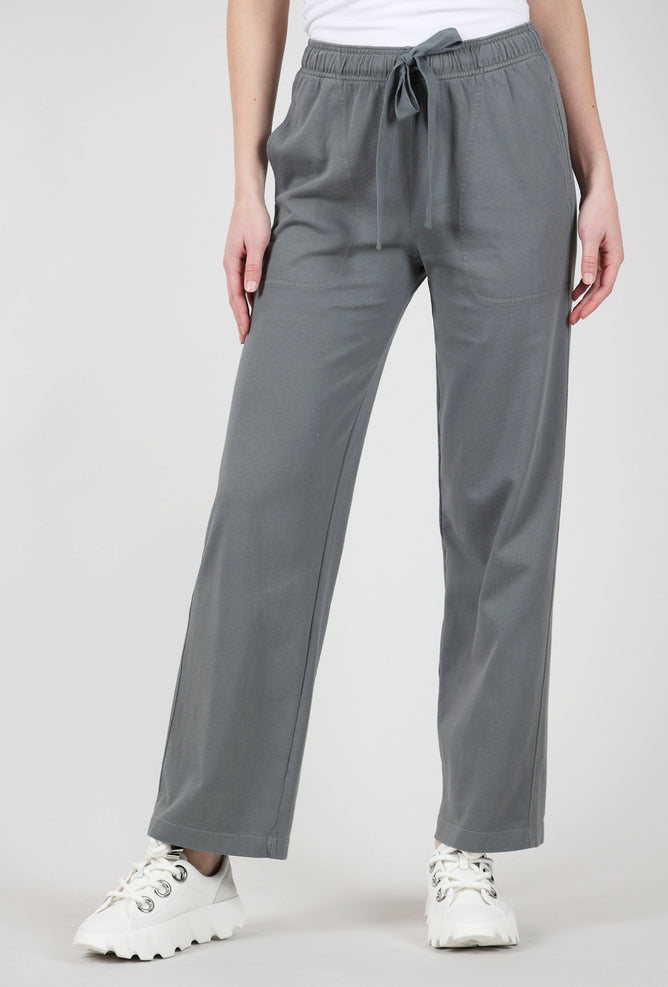 Lilla P Drawstring-Waist Pant, Granite 