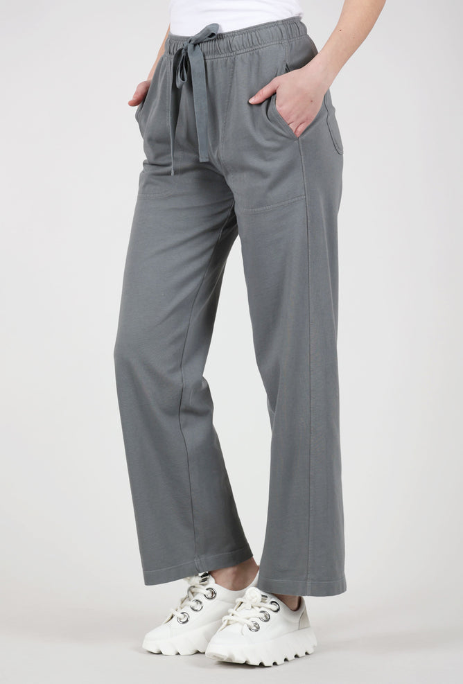 Lilla P Drawstring-Waist Pant, Granite 