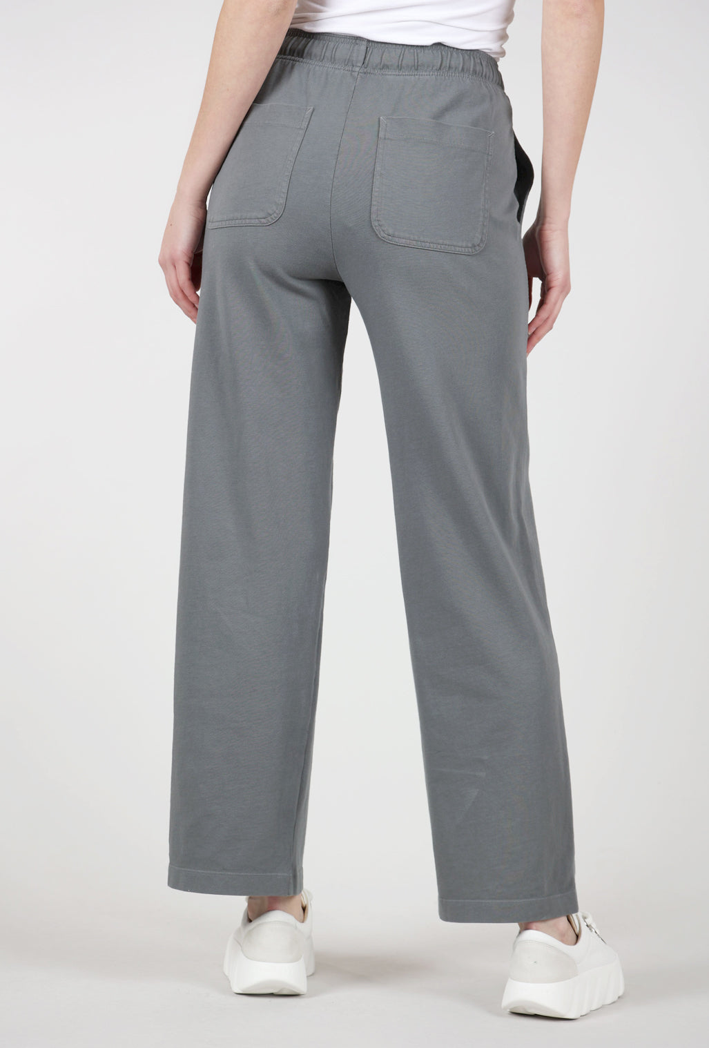 Lilla P Drawstring-Waist Pant, Granite 