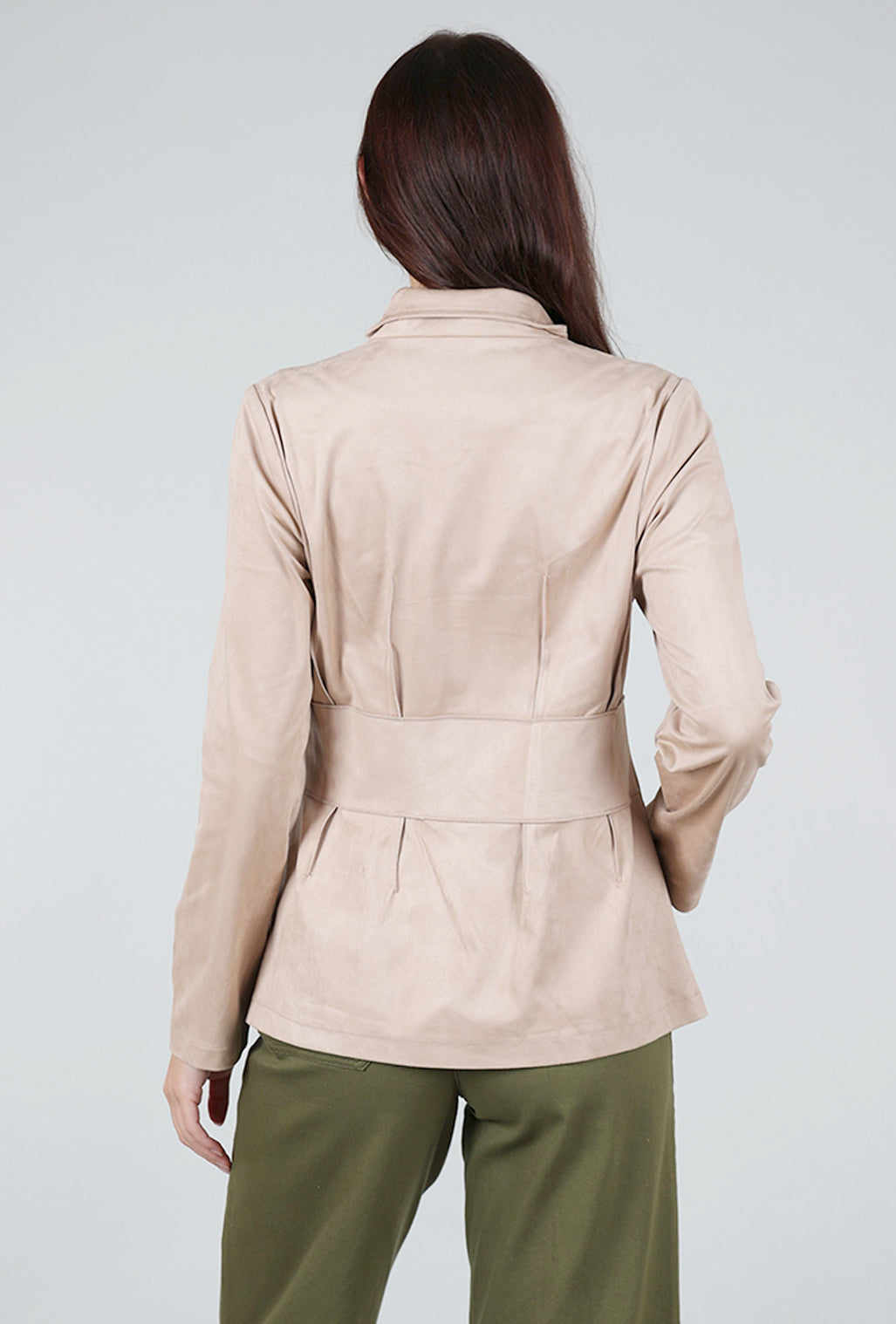 Ace & Ivy Faux Suede Jacket, Natural 