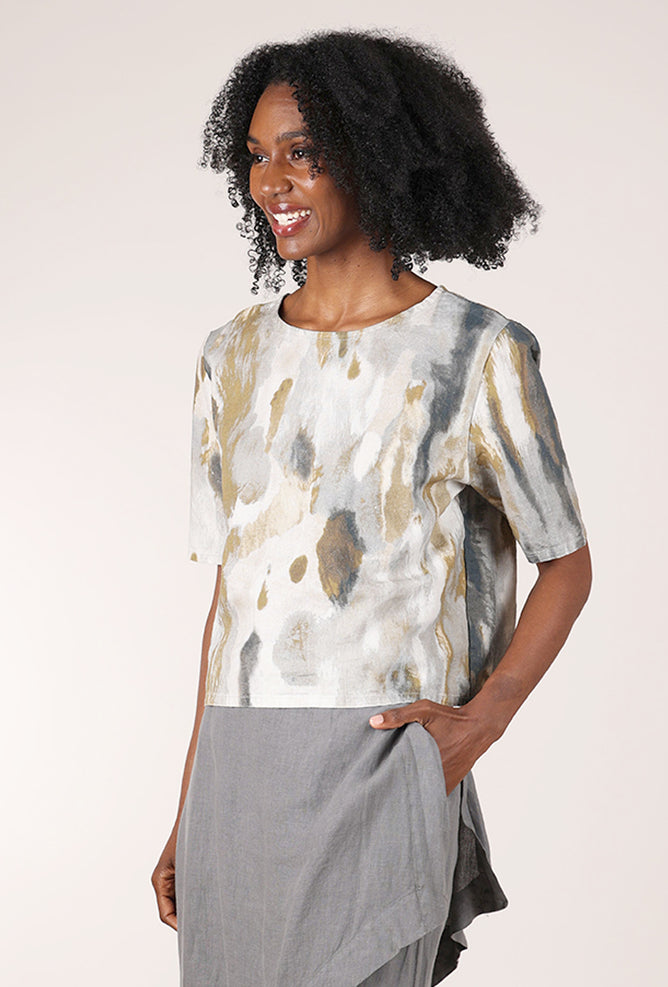 Bryn Walker Linen Simon Shirt, Cumbria Pioggia 