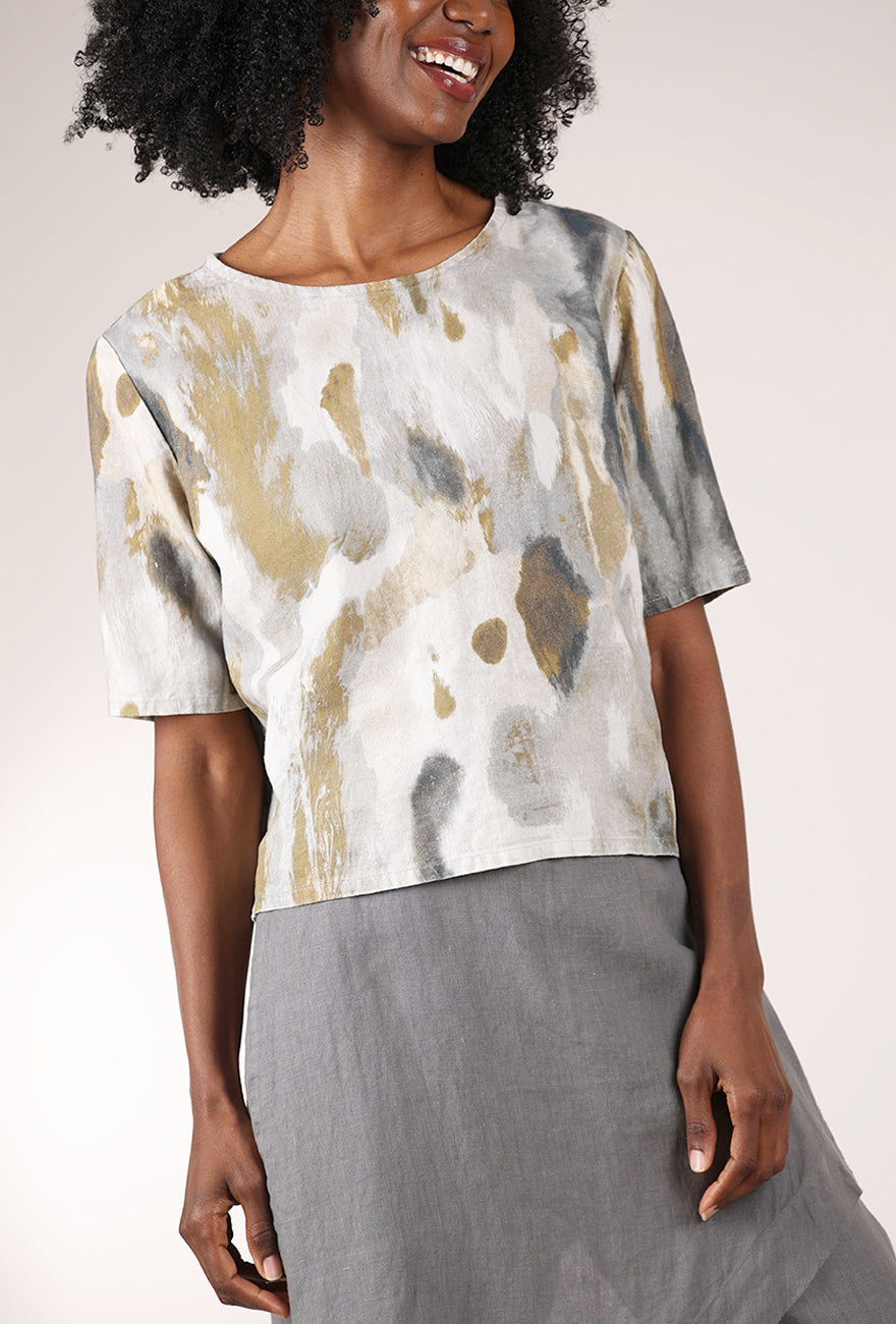 Bryn Walker Linen Simon Shirt, Cumbria Pioggia 