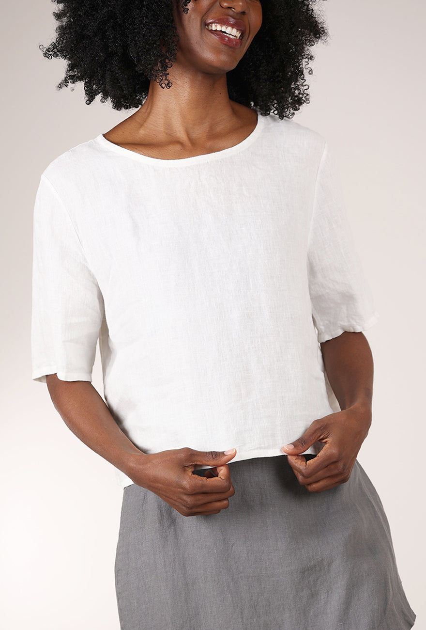 Bryn Walker Linen Simon Shirt, White 