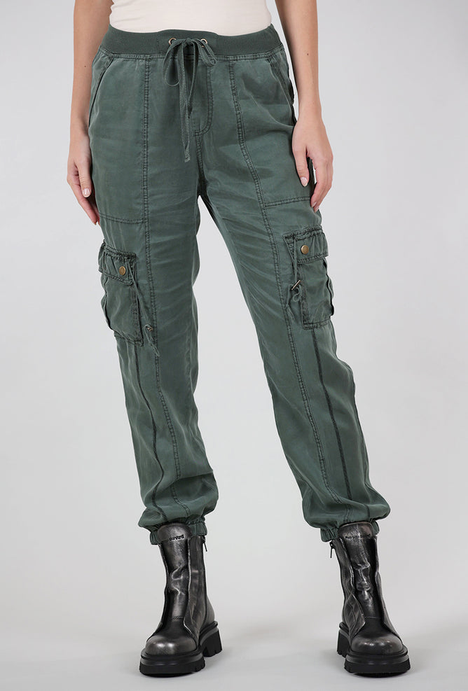 XCVI Poe Banded Pant, Heritage Park Green 