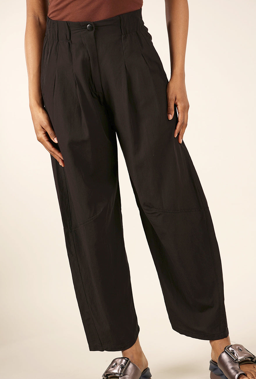 Lurdes Bergada Inverted Pleat Tencel Trouser, Black 