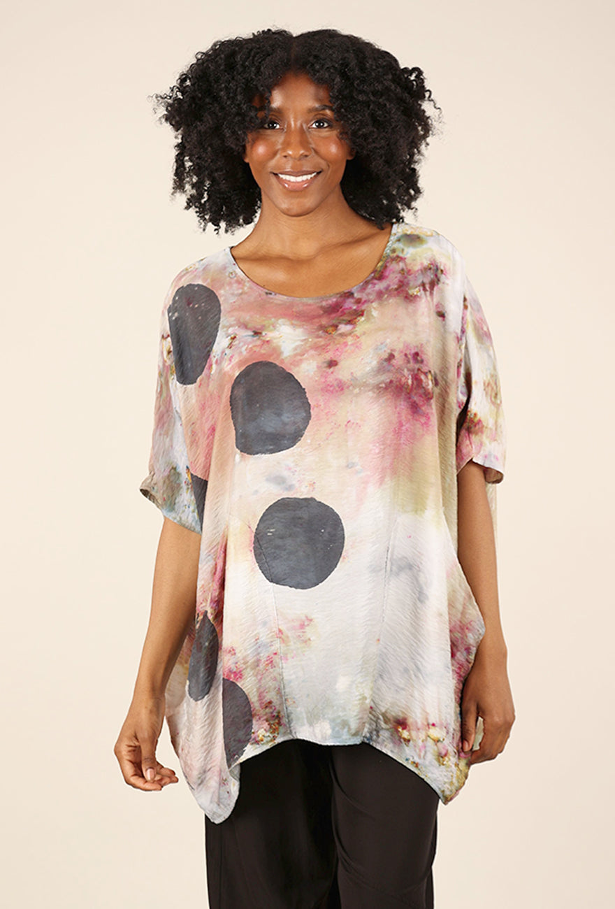 Heyne Bogut Parachute Dot Dye Top, Stormy 