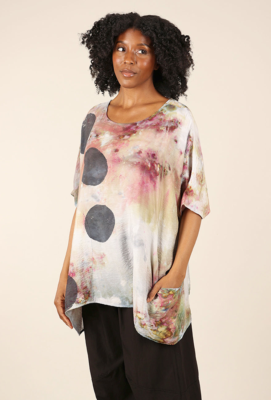 Heyne Bogut Parachute Dot Dye Top, Stormy 