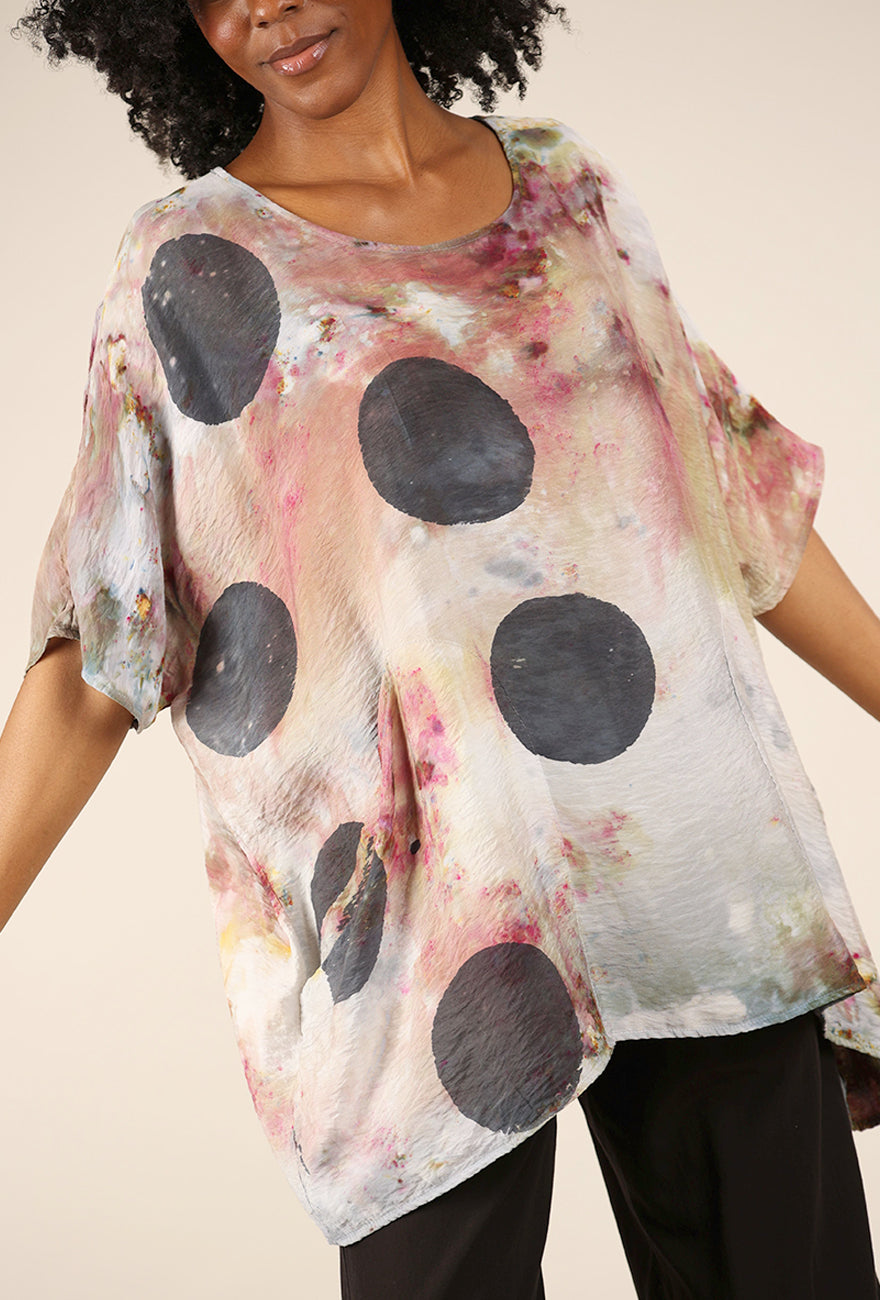 Heyne Bogut Parachute Dot Dye Top, Stormy 