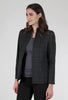 Estelle & Finn Shaped Plaid Jacket, Charcoal 