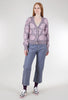 Mystree Fuzzy Floral Cardie, Dusty Lavender 