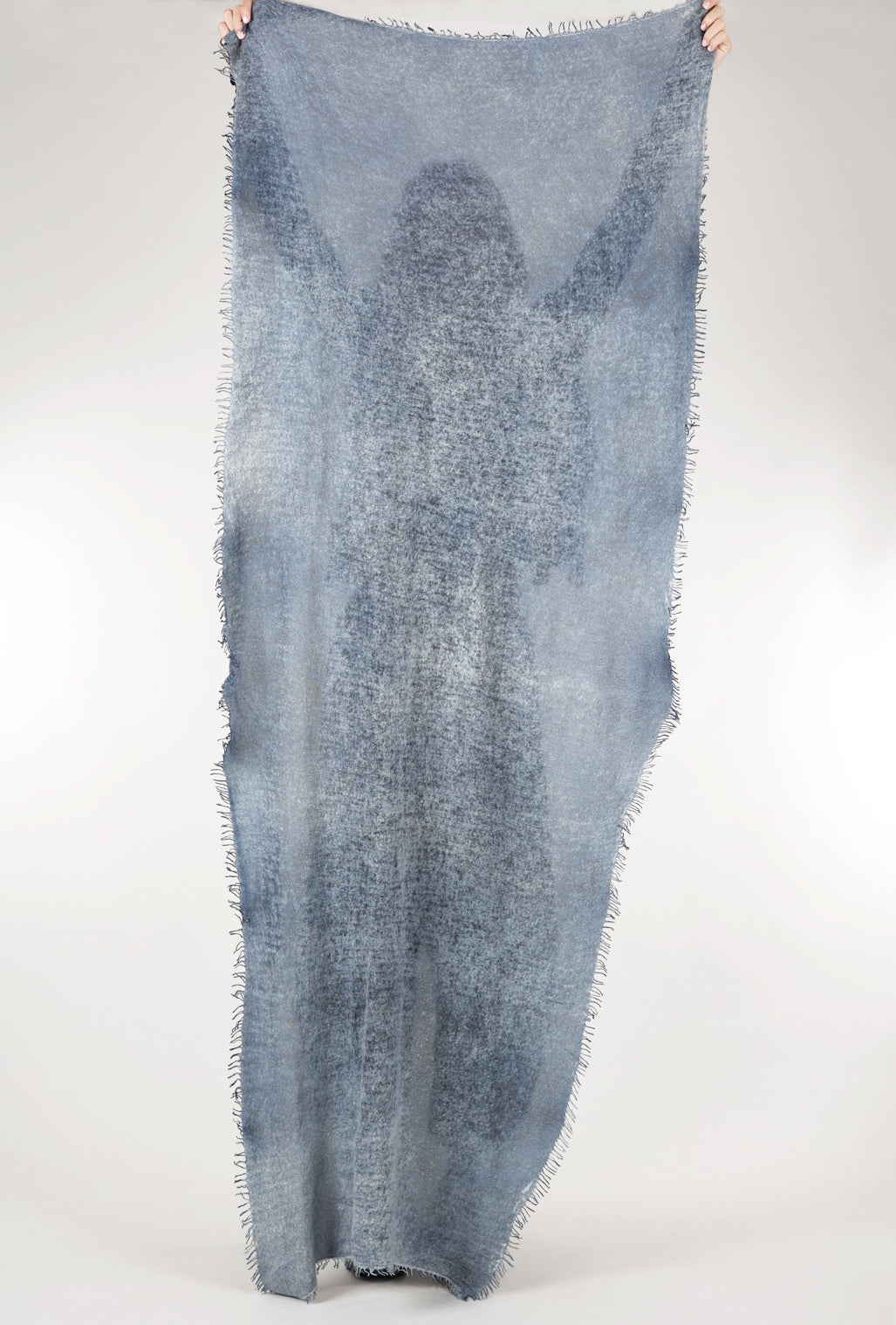 Alessandro Aste Spray Art Felted Cashmere Scarf, Jeans One Size Jeans