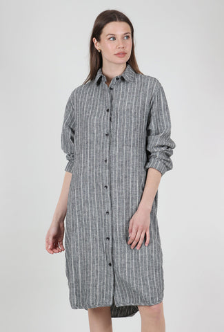 Prairie Underground Replica Shirtdress, Black Stripe 