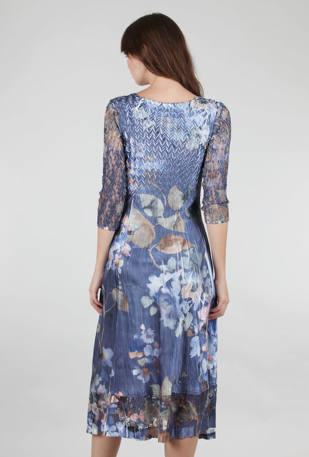 Komarov Lace Sleeve Watercolor Dress, Blossom 