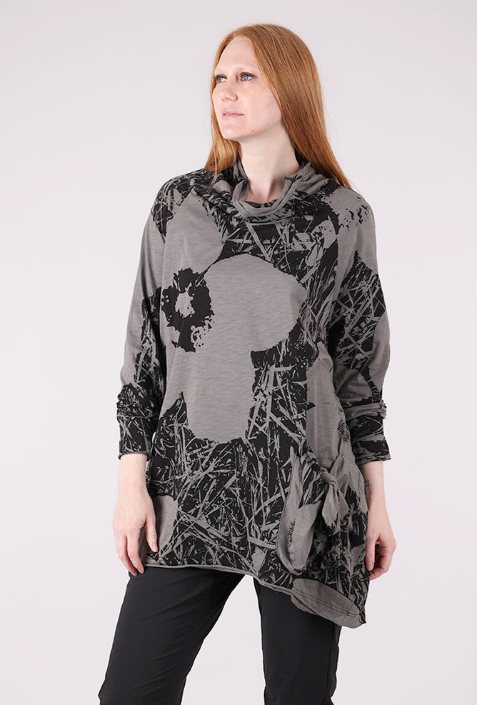 Rundholz Print Funnel Swing Tee, Black Print 