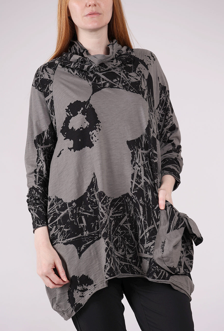 Rundholz Print Funnel Swing Tee, Black Print 