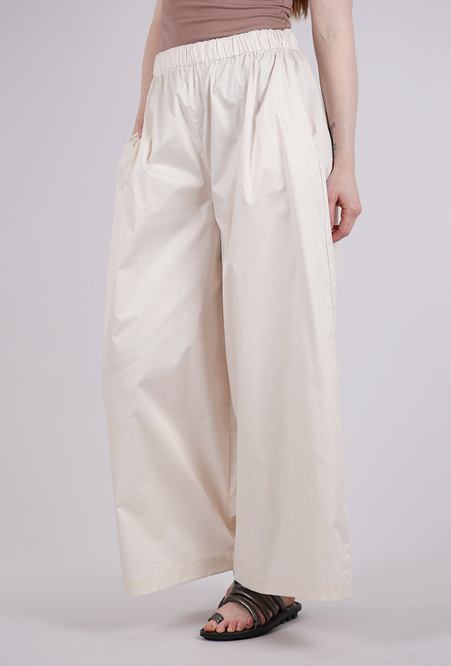 Planet Poplin Palazzo Pant, Stone 