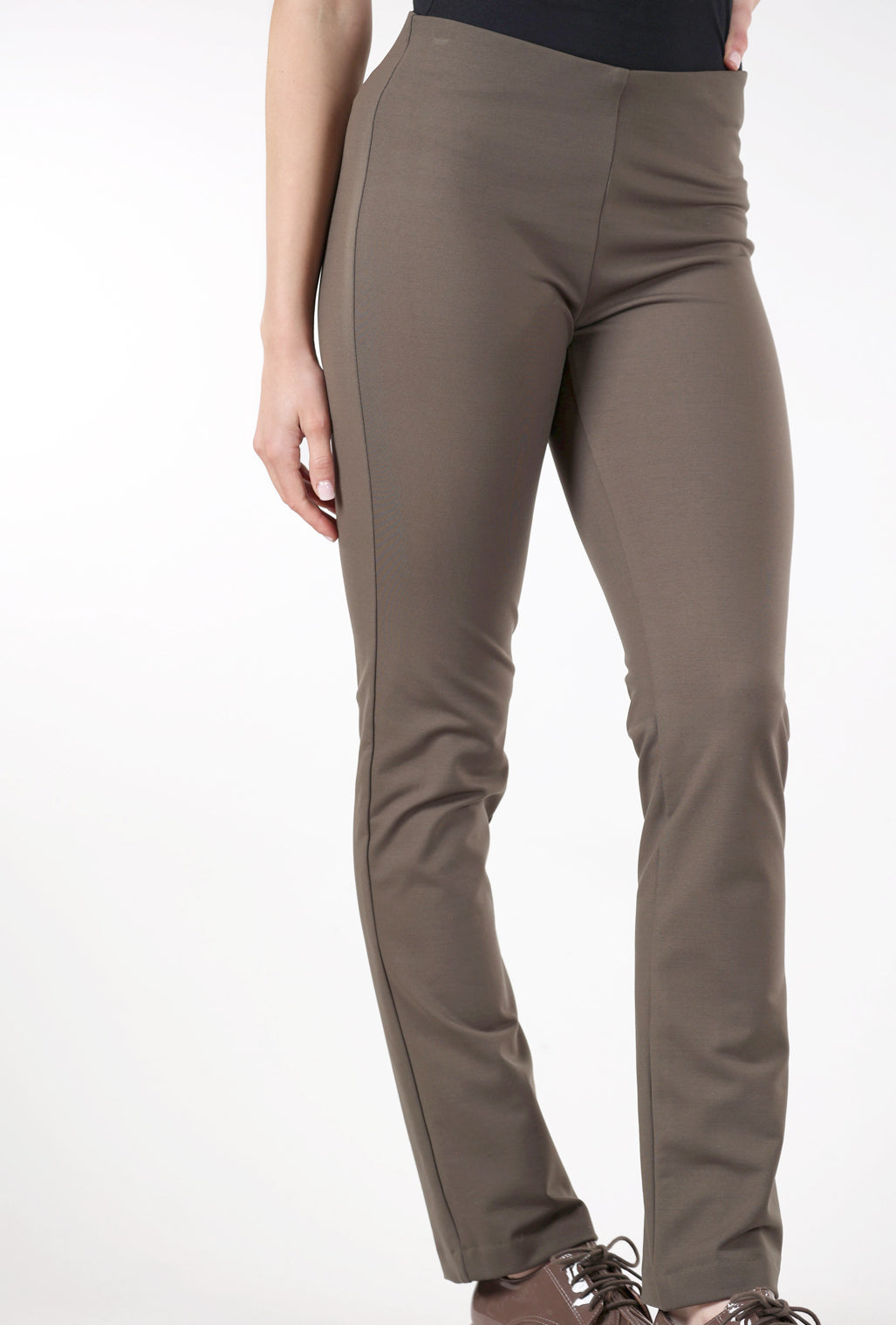 Equestrian Keesha Ponte Tech Pant, Earth 