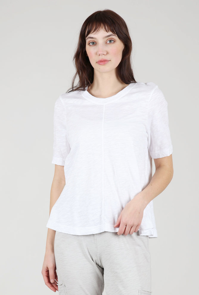 Wilt Elbow Sleeve Trapeze Tee, White 