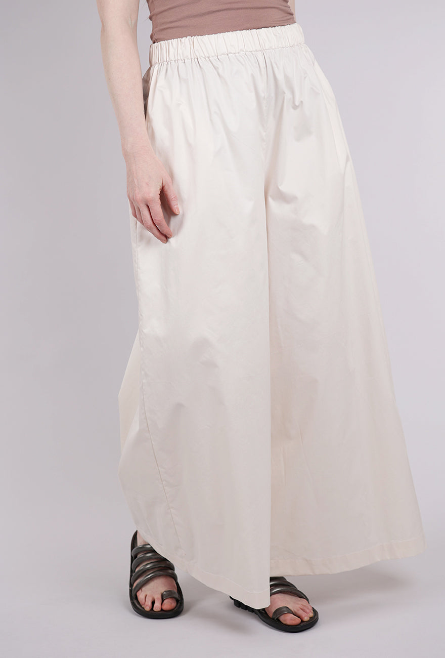 Planet Poplin Palazzo Pant, Stone 