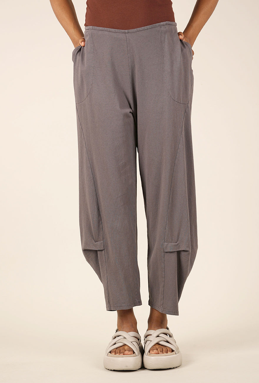 Fenini Knit Barrel Crop Pants, Dusk 