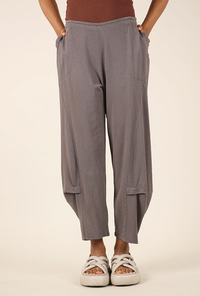 Fenini Knit Barrel Crop Pants, Dusk 