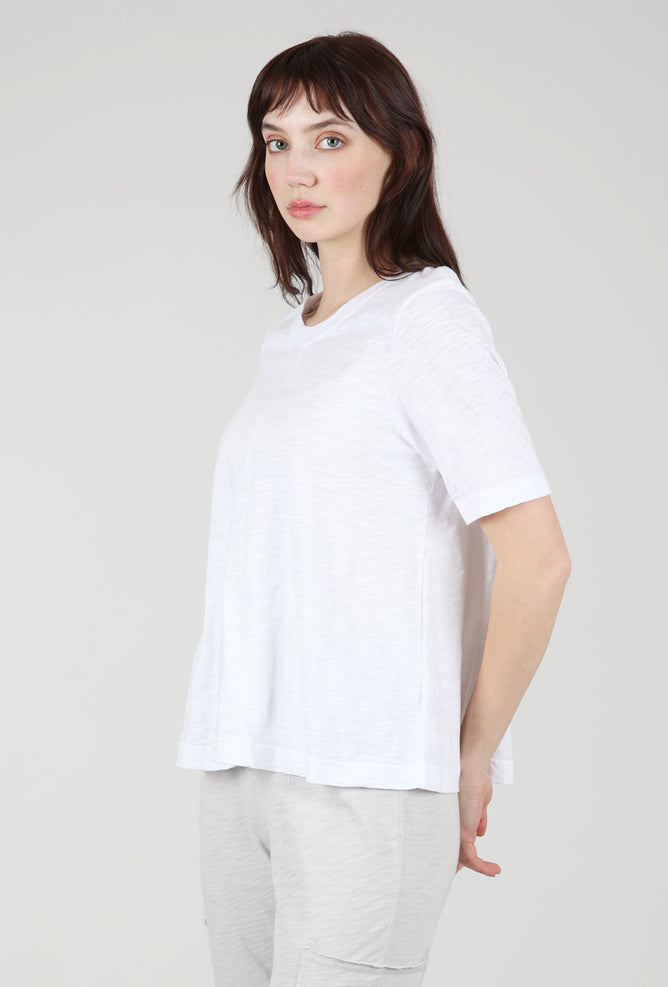 Wilt Elbow Sleeve Trapeze Tee, White 