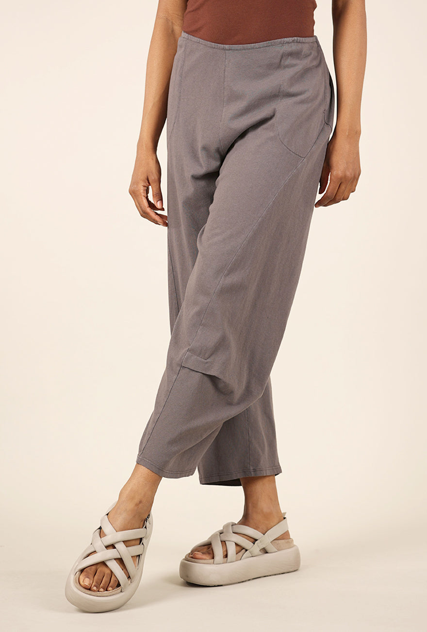 Fenini Knit Barrel Crop Pants, Dusk 