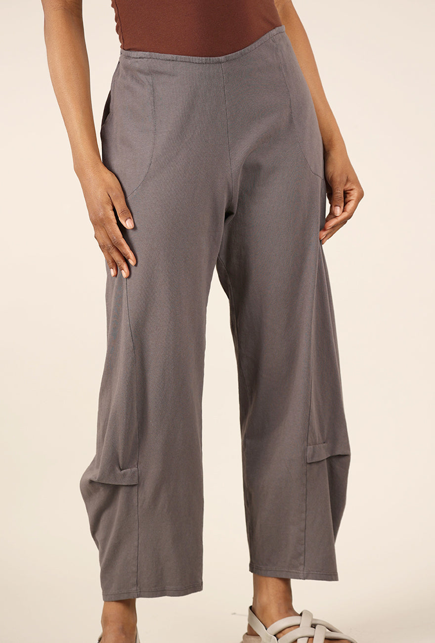 Fenini Knit Barrel Crop Pants, Dusk 