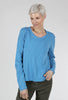 Wilt L/S Boxy Shirttail Slub Tee, China Blue 