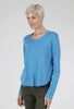 Wilt L/S Boxy Shirttail Slub Tee, China Blue 