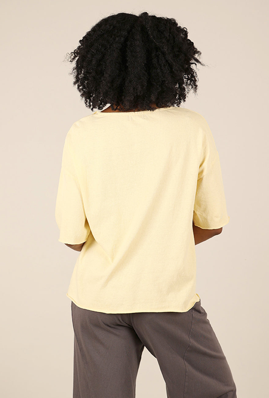 Fenini Peyton Pleat Top, Butter 